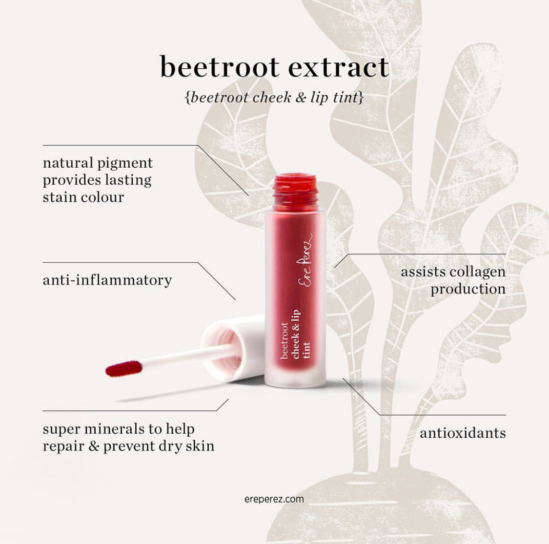 Ere Perez_BeetrootLip+Cheeck Stain_JoyandFun