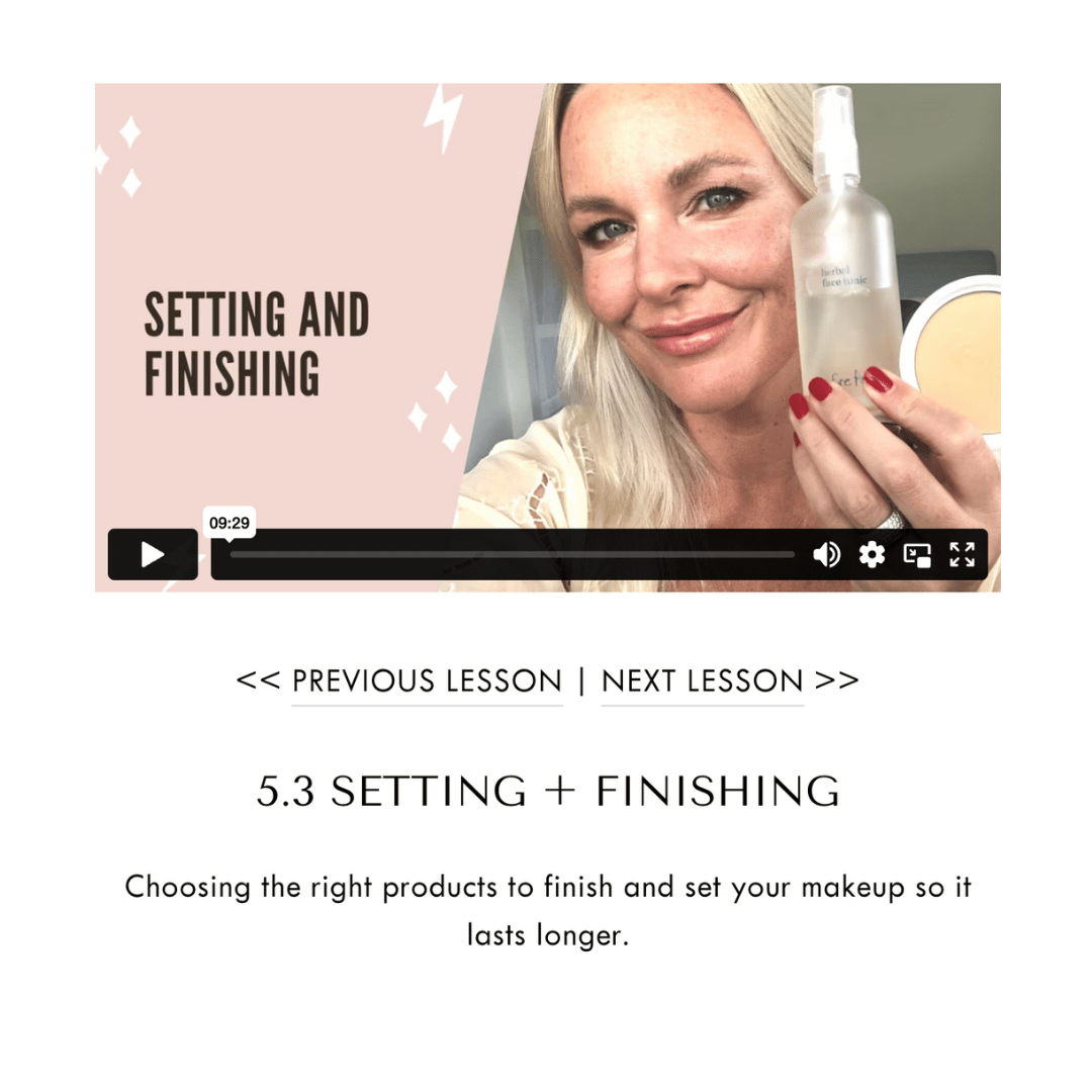 Ageless Beauty Course Chapter 5 Finishing Touches