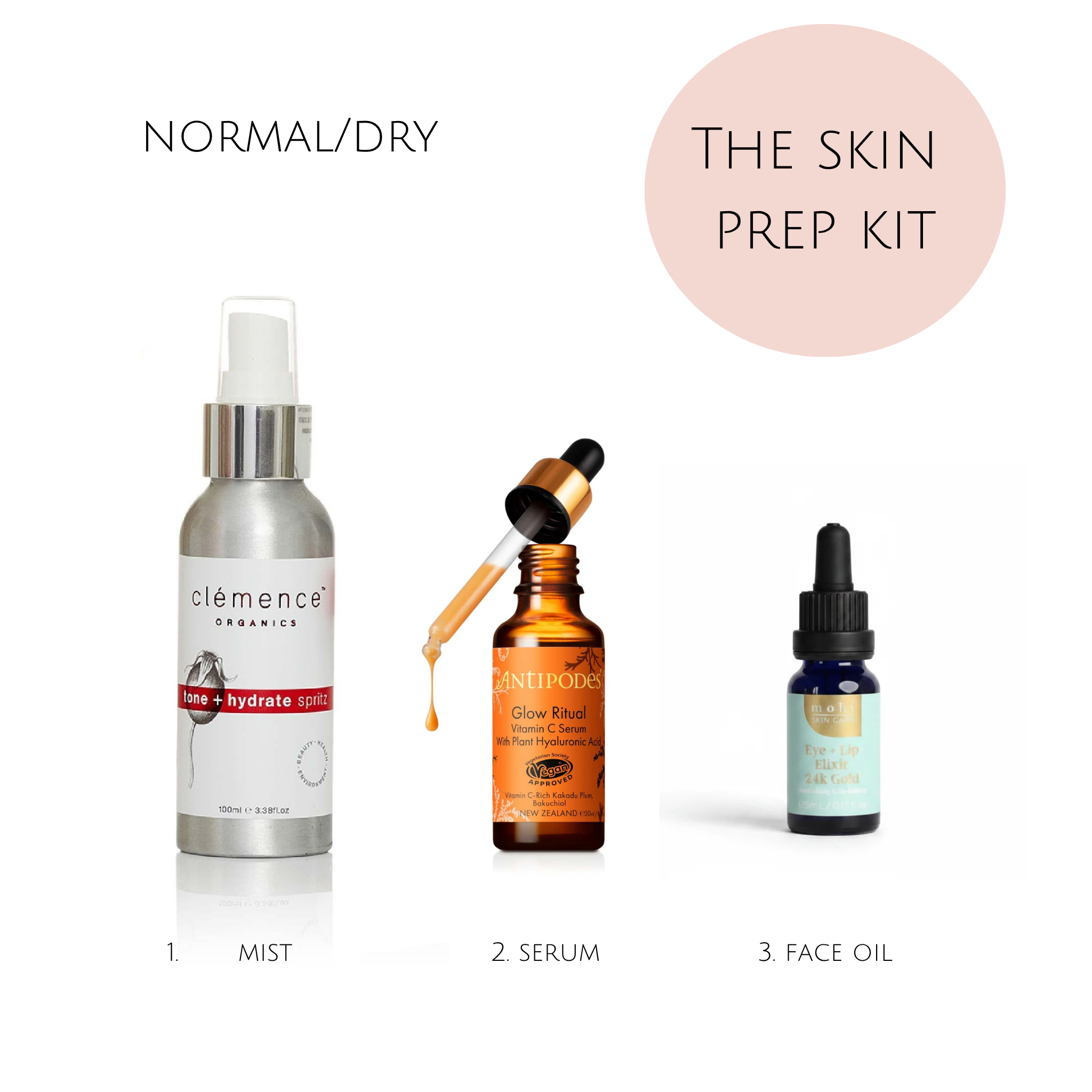 Skin prep for normal to dry skin