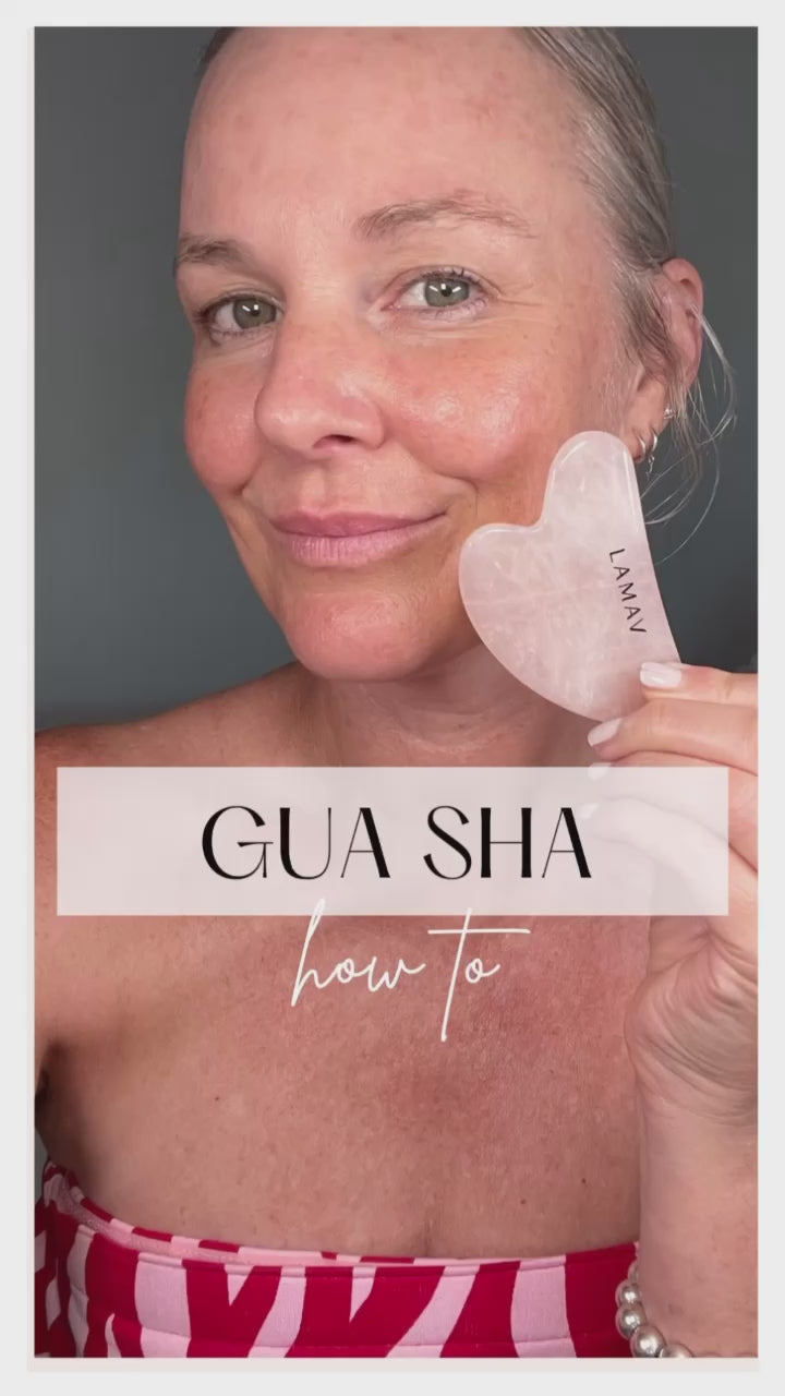 La Mav Quartz Gua Sha Facial Roller Set